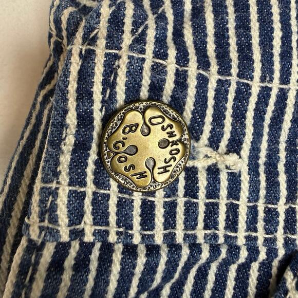 VTG OshKosh B’Gosh Overalls 5T Blue Striped - Picture 5 of 16